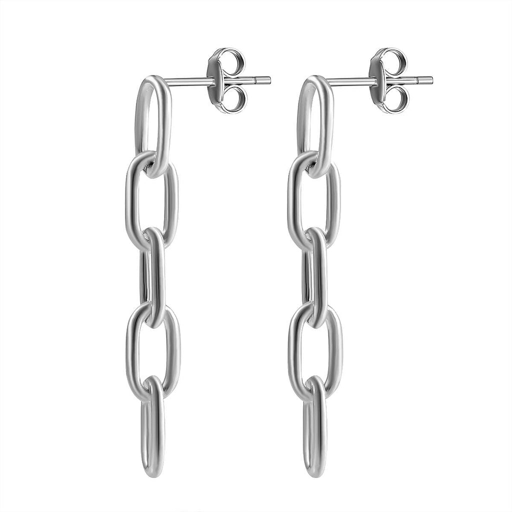 Sterling Silver Paper Clip Earrings