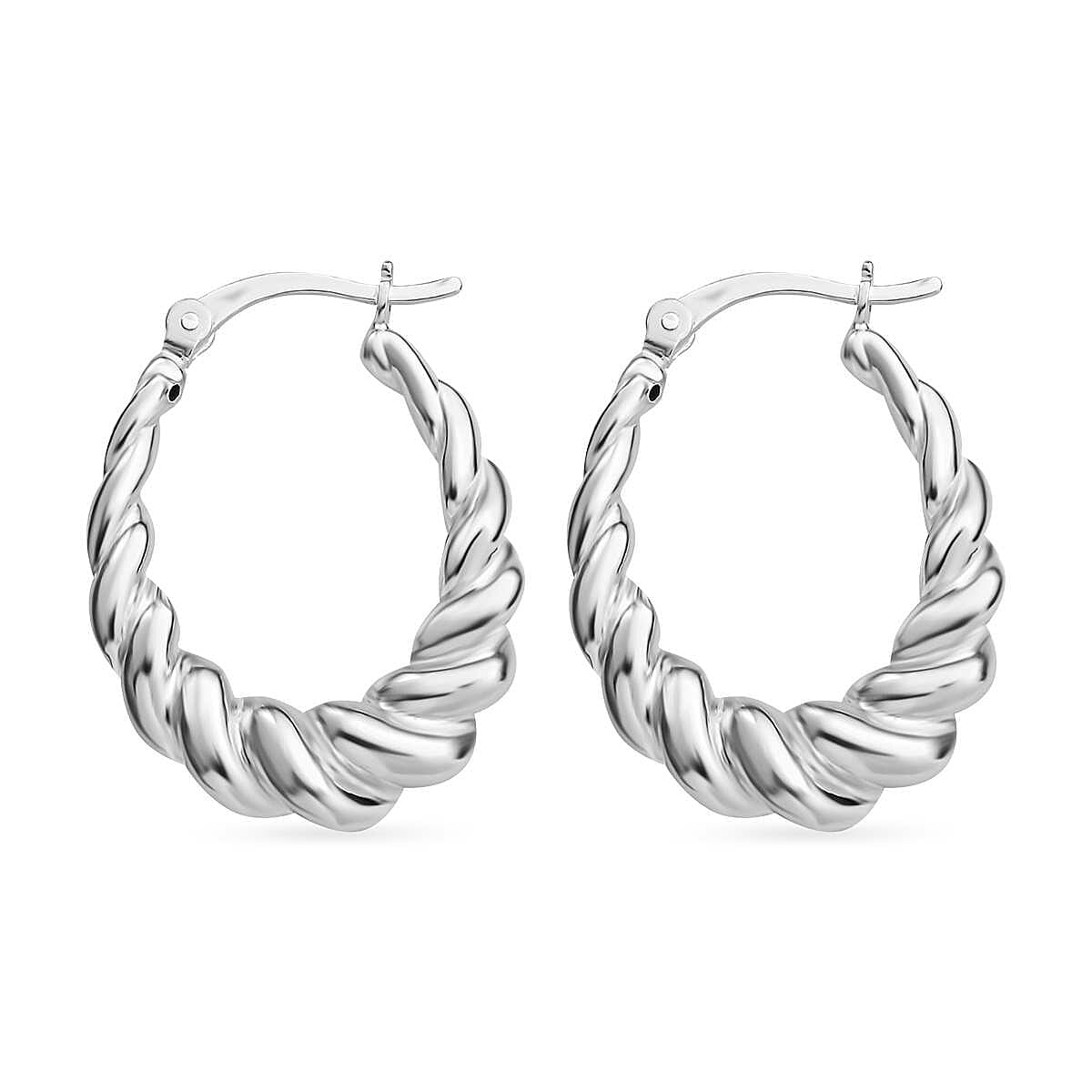 One Time Closeout Deal- Sterling Silver Hoop Earrings 7638548 4