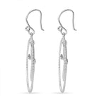 Vicenza Closeout - Sterling Silver Floating Cross Earrings
