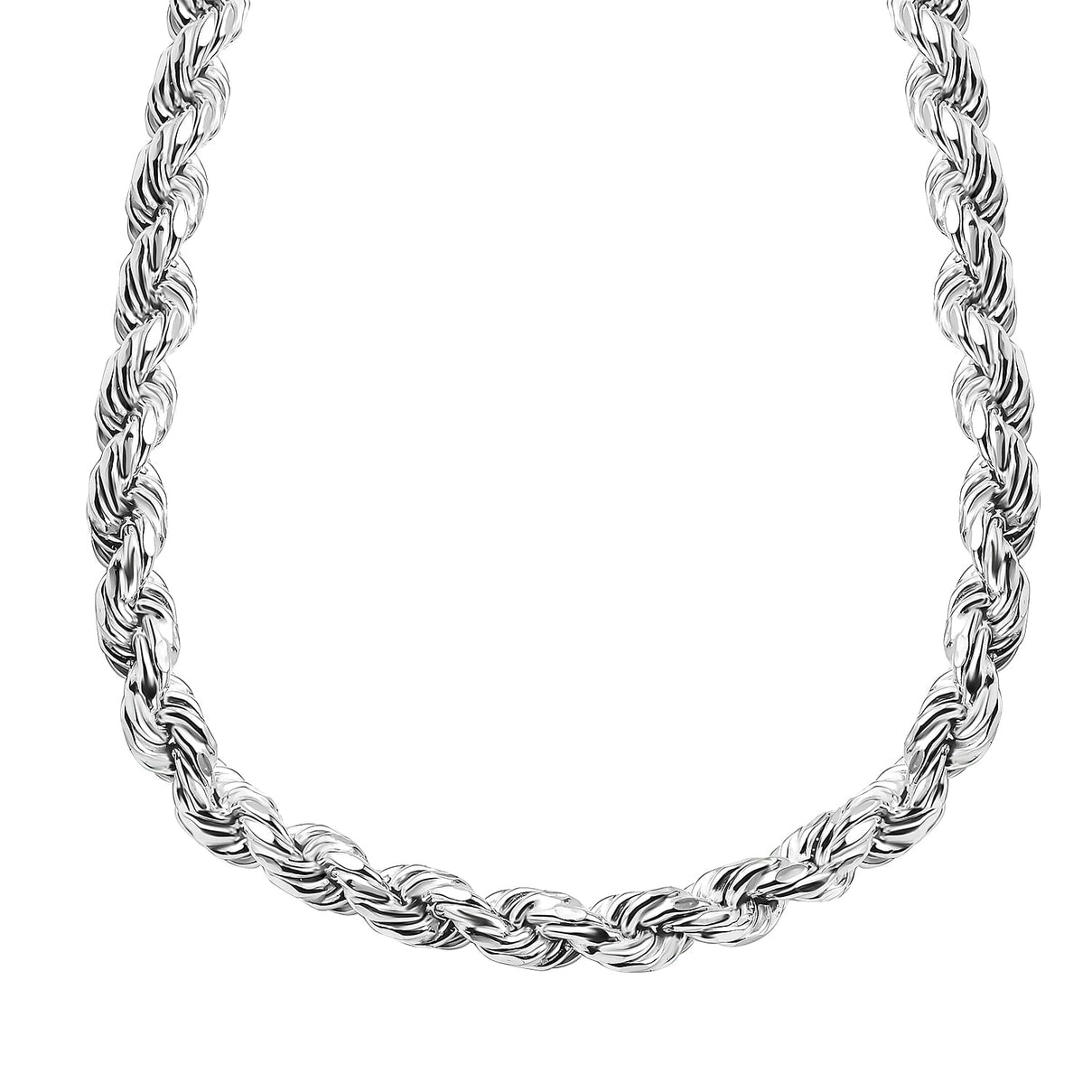OTO - Sterling Silver Diamond Cut Rope Necklace (Size - 20), Silver Wt. 18.70 Gms 7619733 0