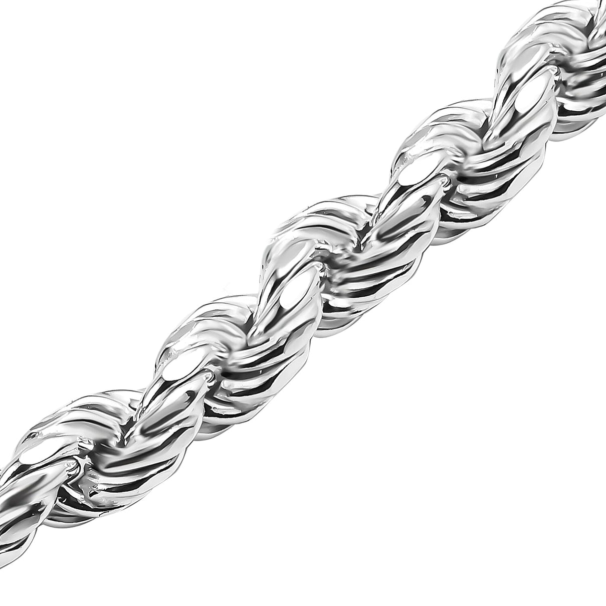 OTO - Sterling Silver Diamond Cut Rope Necklace (Size - 20), Silver Wt. 18.70 Gms 7619733 1