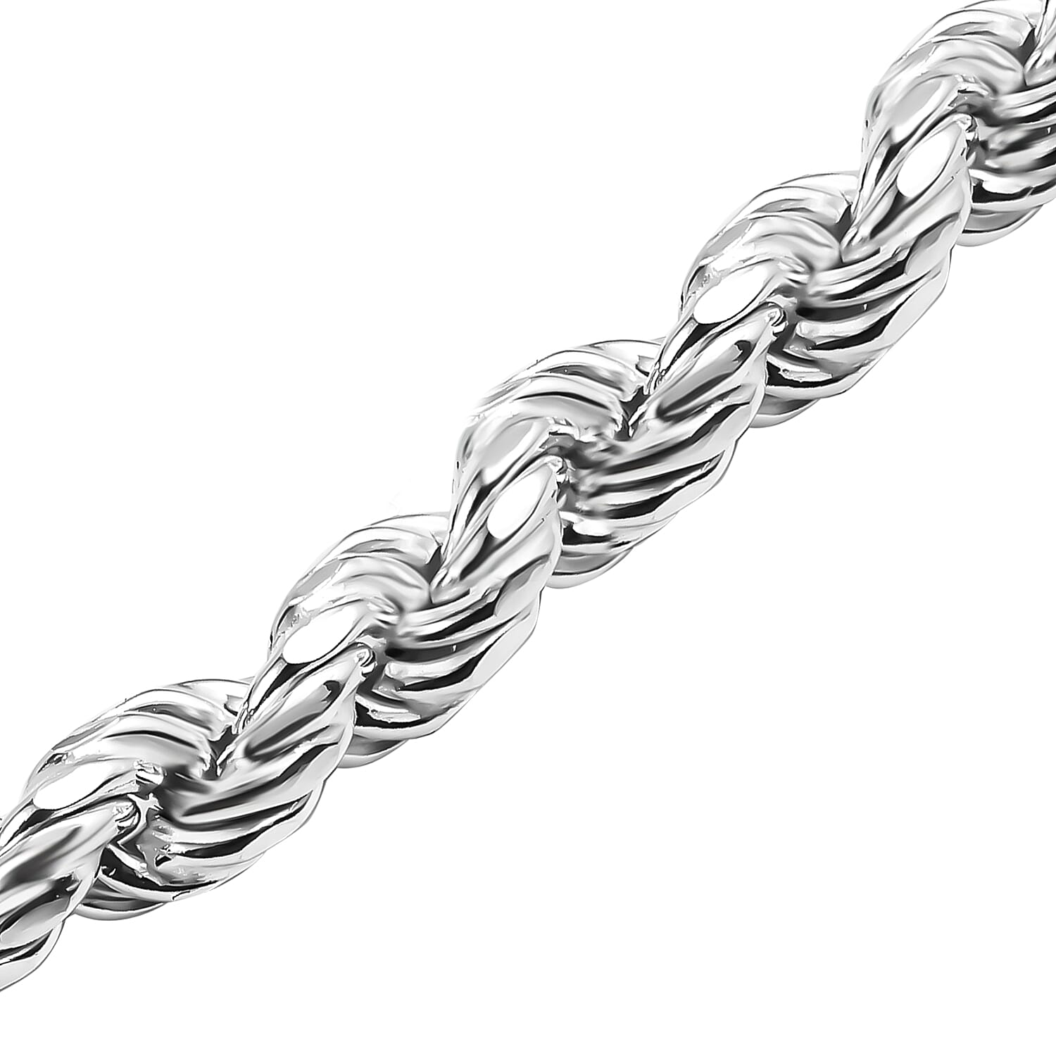 OTO - Sterling Silver Diamond Cut Rope Necklace (Size - 20), Silver Wt. 18.70 Gms 7619733 1