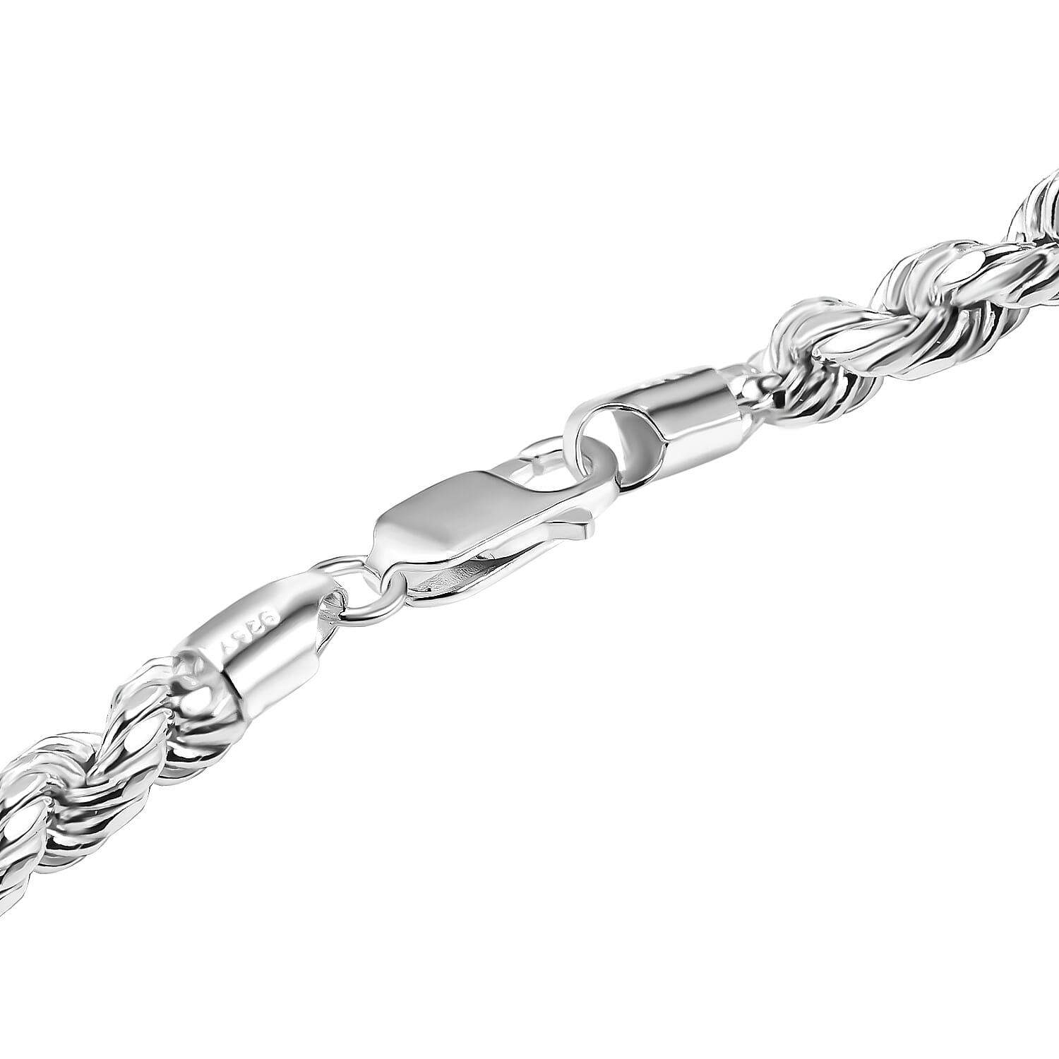 OTO - Sterling Silver Diamond Cut Rope Necklace (Size - 20), Silver Wt. 18.70 Gms 7619733 2