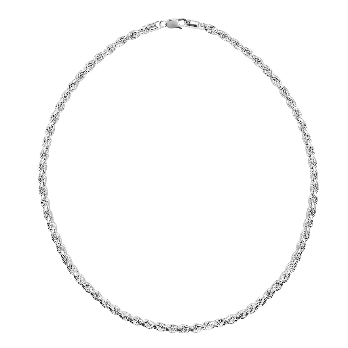 OTO - Sterling Silver Diamond Cut Rope Necklace (Size - 20), Silver Wt. 18.70 Gms 7619733 3