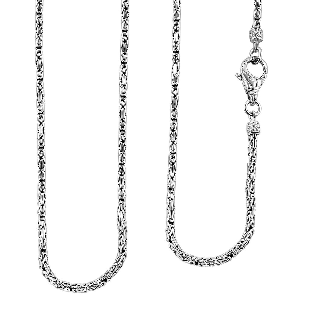 Royal Bali Collection - Sterling Silver Borobudur Design Necklace (Size - 24), Silver Wt. 20.75 Gms.