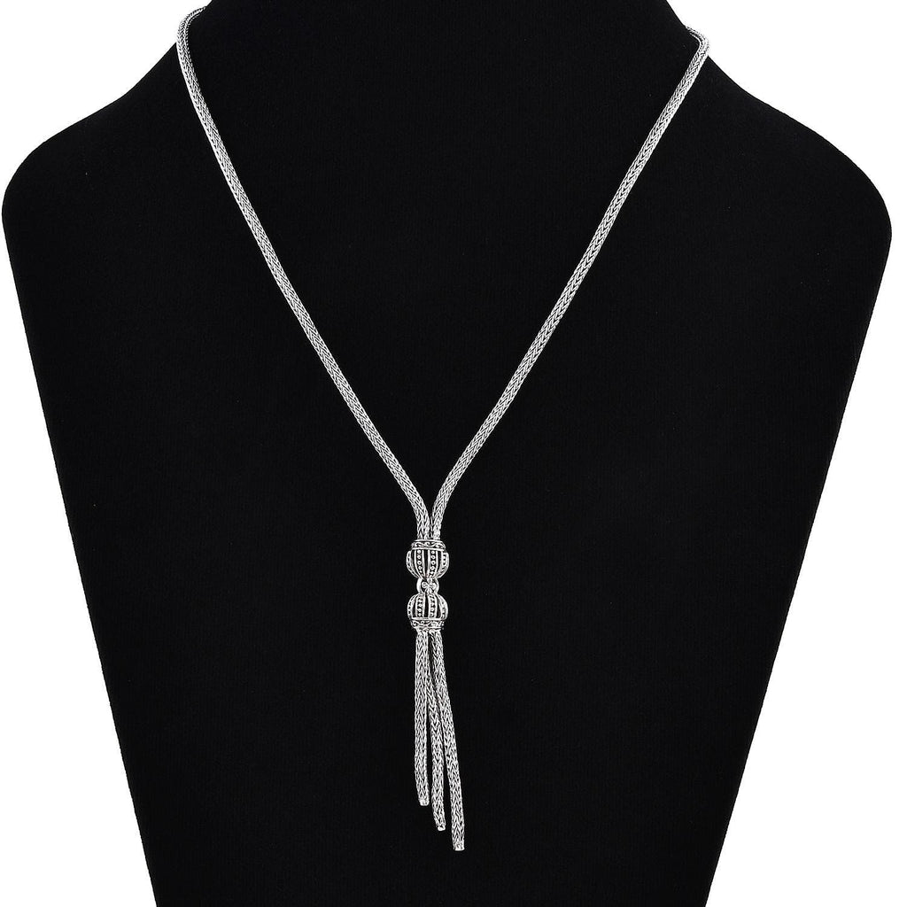 Royal Bali Collection - Sterling Silver Necklace (Size - 20) With T-Bar Clasp, Silver Wt. 24 Gms