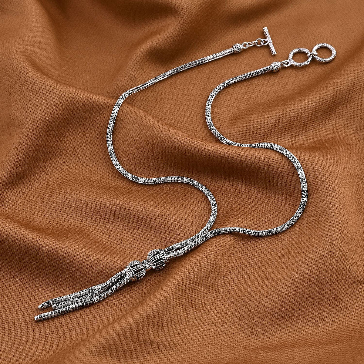 Royal Bali Collection - Sterling Silver Necklace (Size - 20) With T-Bar Clasp, Silver Wt. 24 Gms 7620545 3