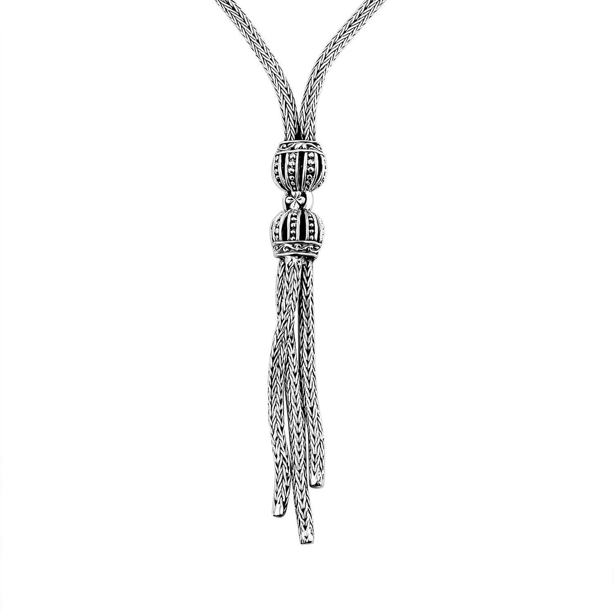 Royal Bali Collection - Sterling Silver Necklace (Size - 20) With T-Bar Clasp, Silver Wt. 24 Gms 7620545 4