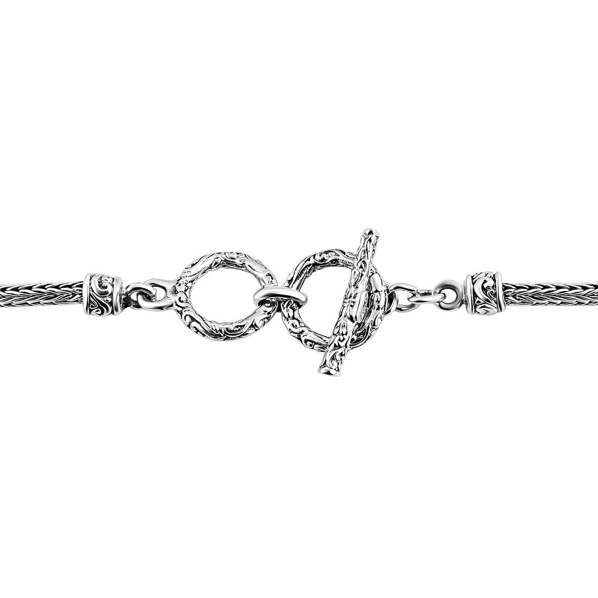 Royal Bali Collection - Sterling Silver Necklace (Size - 20) With T-Bar Clasp, Silver Wt. 24 Gms 7620545 5