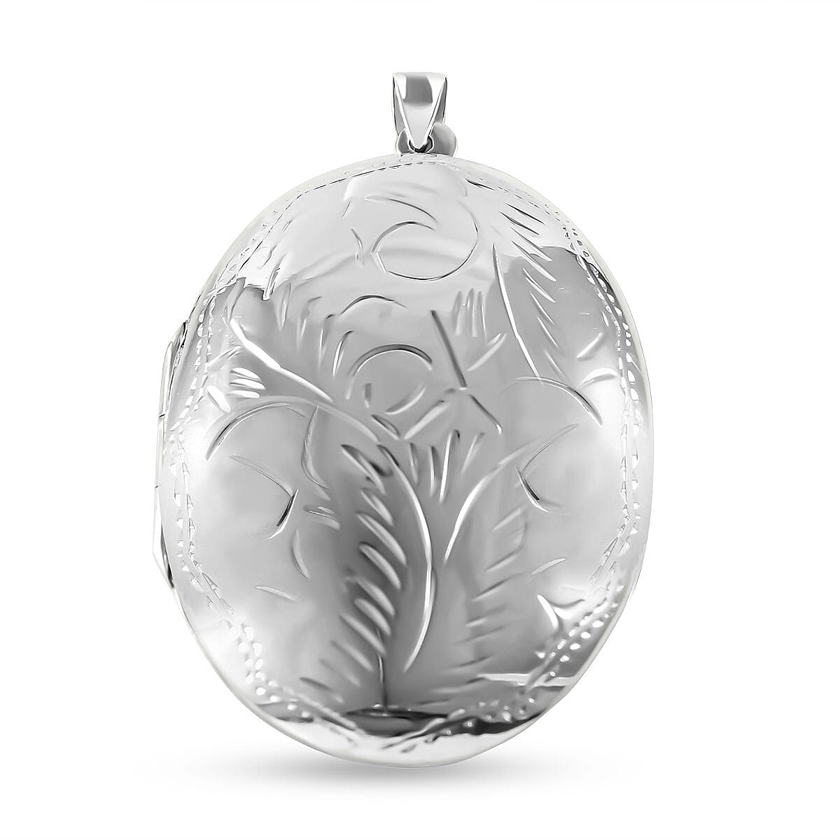 Bangkok Closeout - Sterling Silver Engraved Handmade Round Pendant, Silver Wt. 15.2 Gms 7595003 0