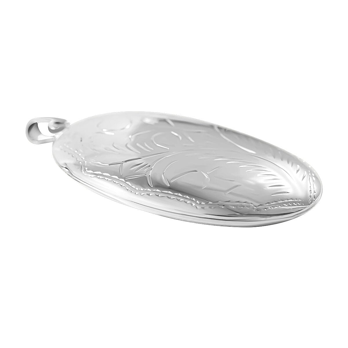 Bangkok Closeout - Sterling Silver Engraved Handmade Round Pendant, Silver Wt. 15.2 Gms 7595003 4