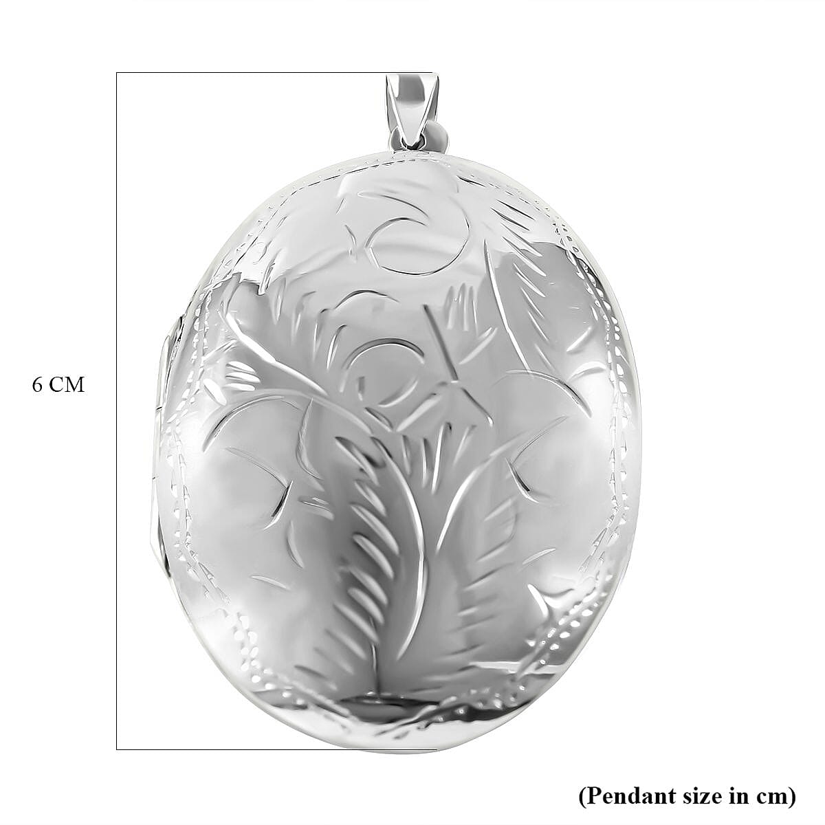 Bangkok Closeout - Sterling Silver Engraved Handmade Round Pendant, Silver Wt. 15.2 Gms 7595003 6