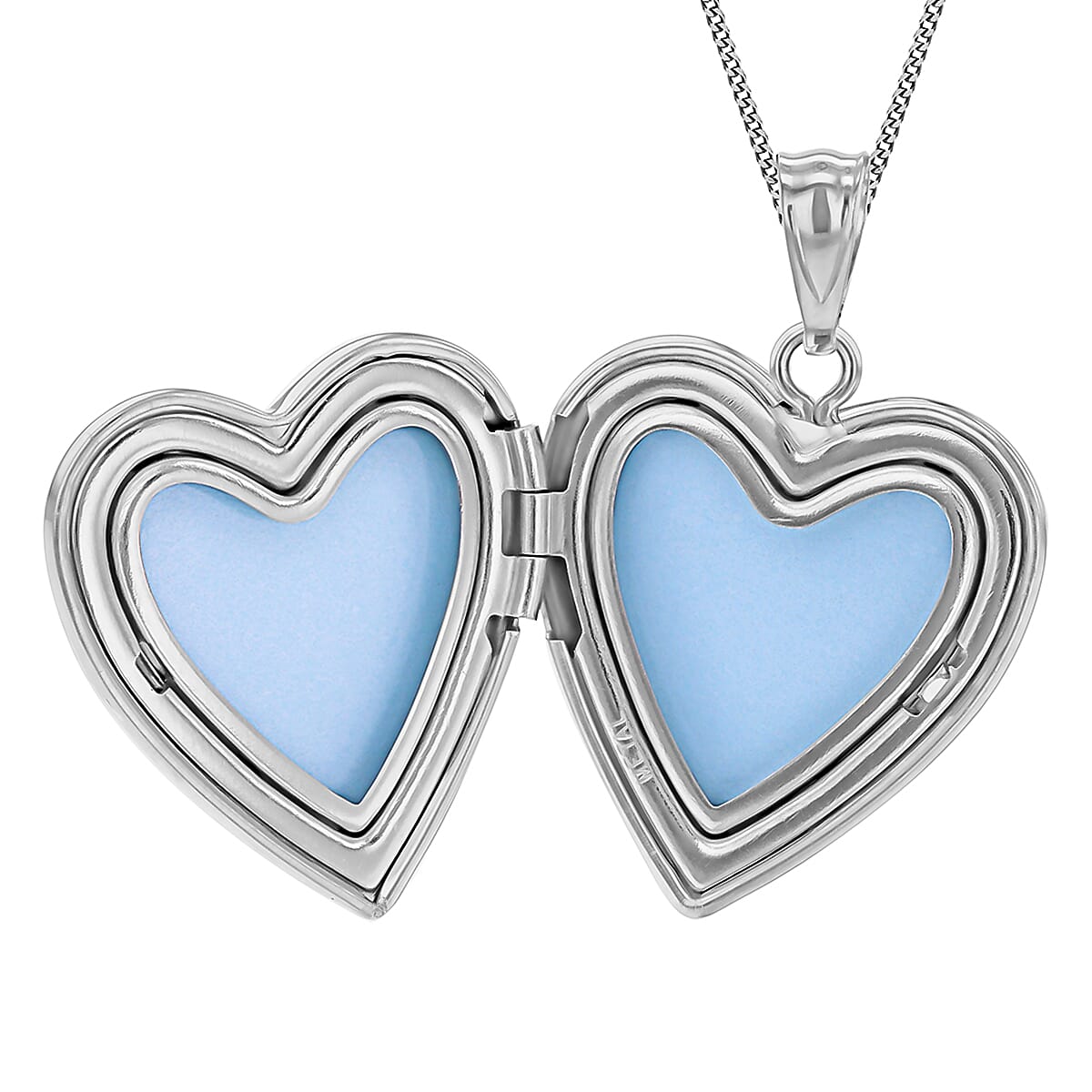 Heart Shape Forever In My Heart Locket Pendant in Sterling Silver Rhodium Plated 7568401 5