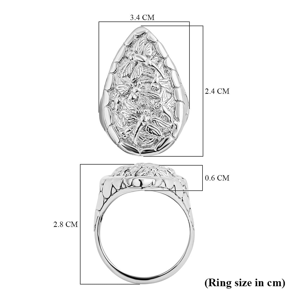 Royal Bali Collection - Sterling Silver Dragonfly Ring 7620099 5