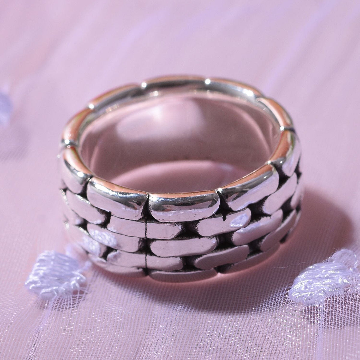 Bangkok Closeout - Sterling Silver Panther Link Ring 7595425 2