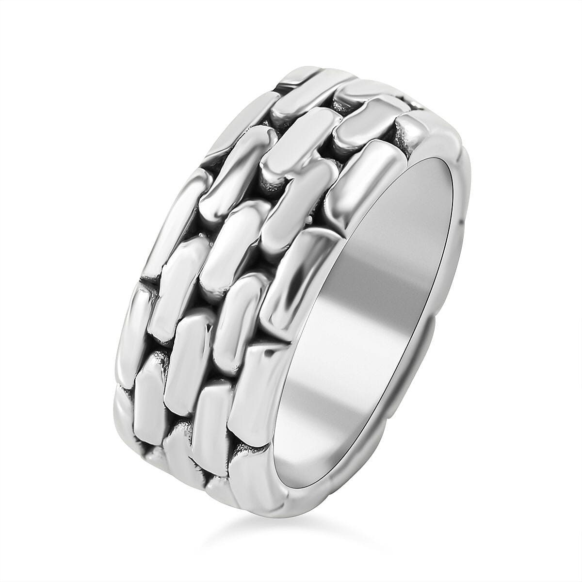 Bangkok Closeout - Sterling Silver Panther Link Ring 7595425 4