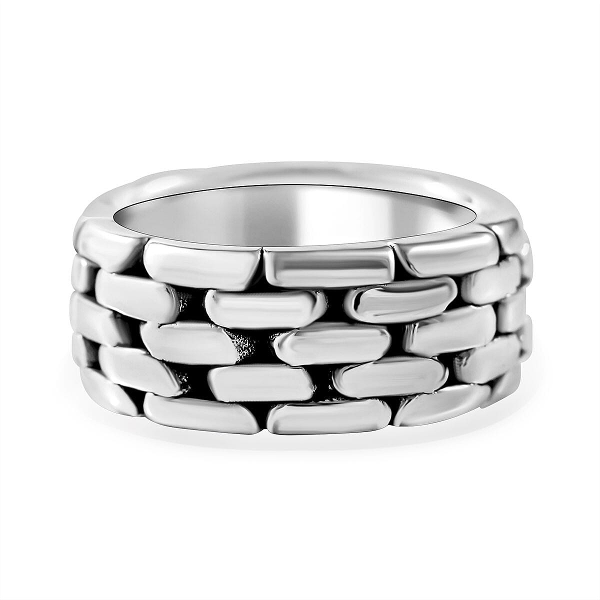 Bangkok Closeout - Sterling Silver Panther Link Ring 7595425 5