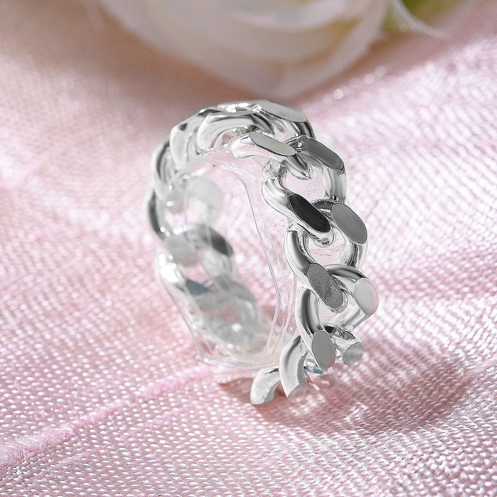 Bangkok Closeout - Sterling Silver Cuban Link Band Ring