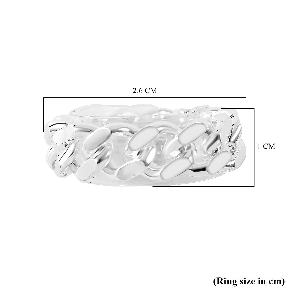 Bangkok Closeout - Sterling Silver Cuban Link Wedding Band Ring 7595004 4
