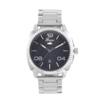 GENOA TIME V2 Double Calender Quartz Movement Black Sunshine Dial 3 ATM Water Resistant Watch With Stainless Steel Chain Strap