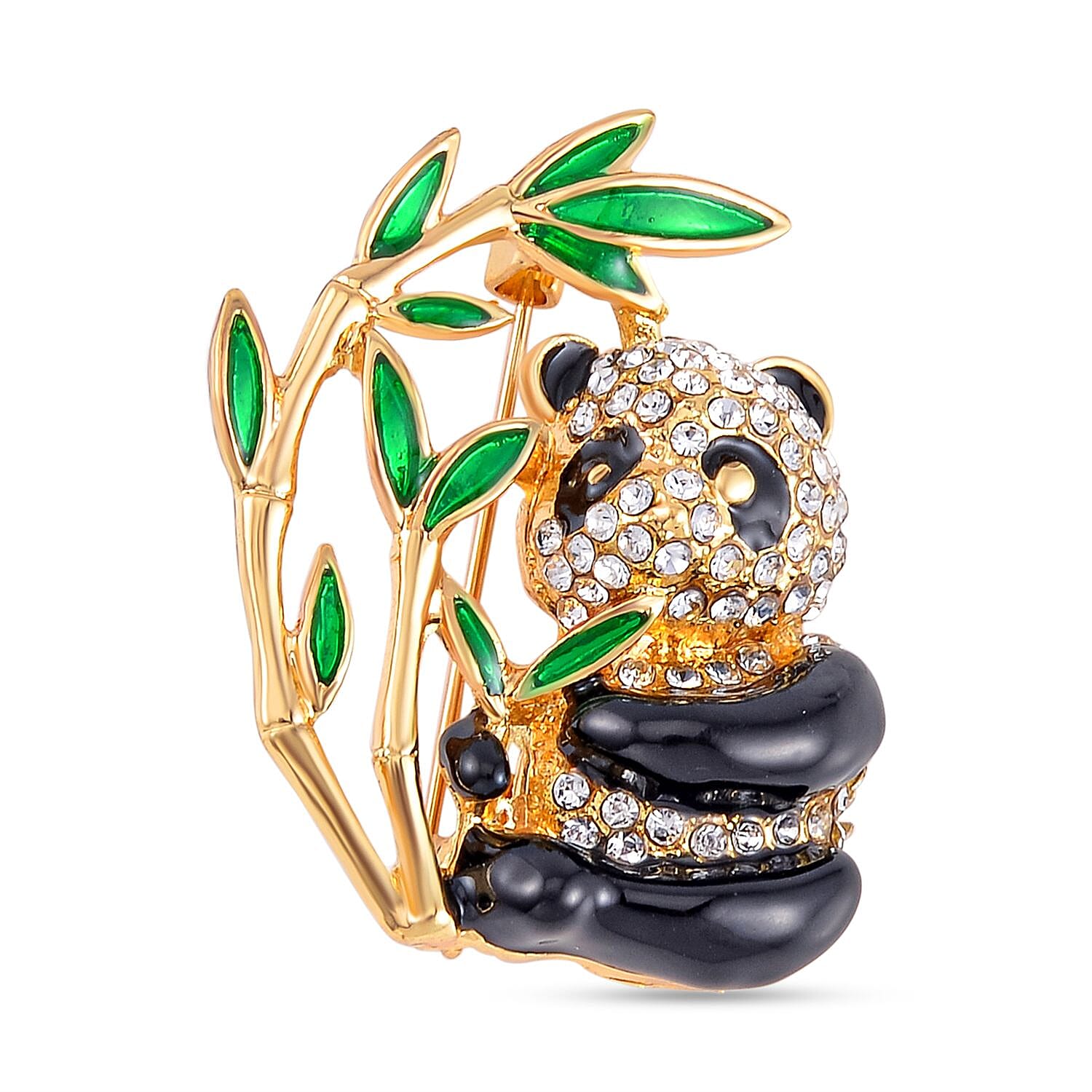 Panda White Crystal Brooch 0.01 ct 0.010 Ct. 7601544 0