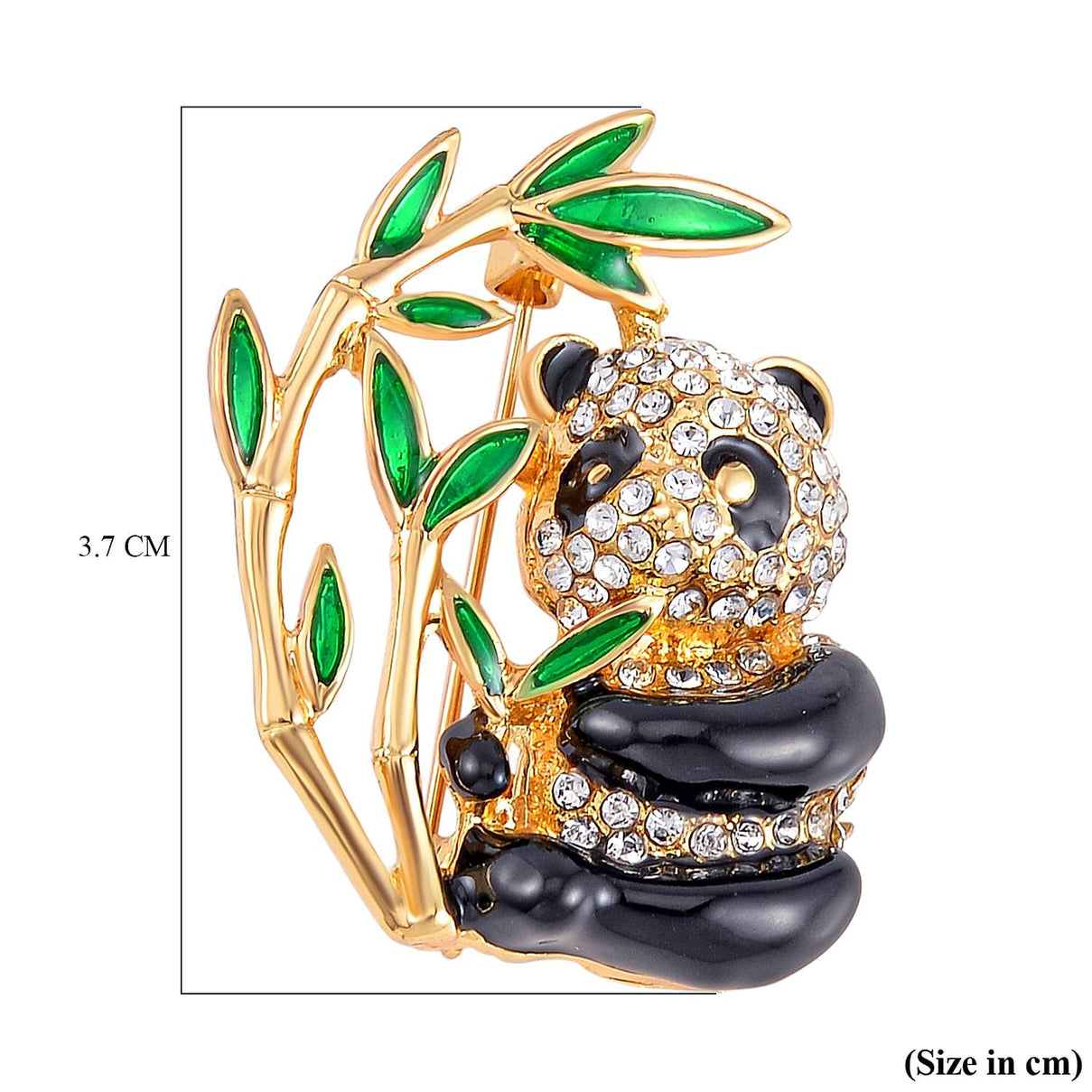 Panda White Crystal Brooch 0.01 ct 0.010 Ct. 7601544 4