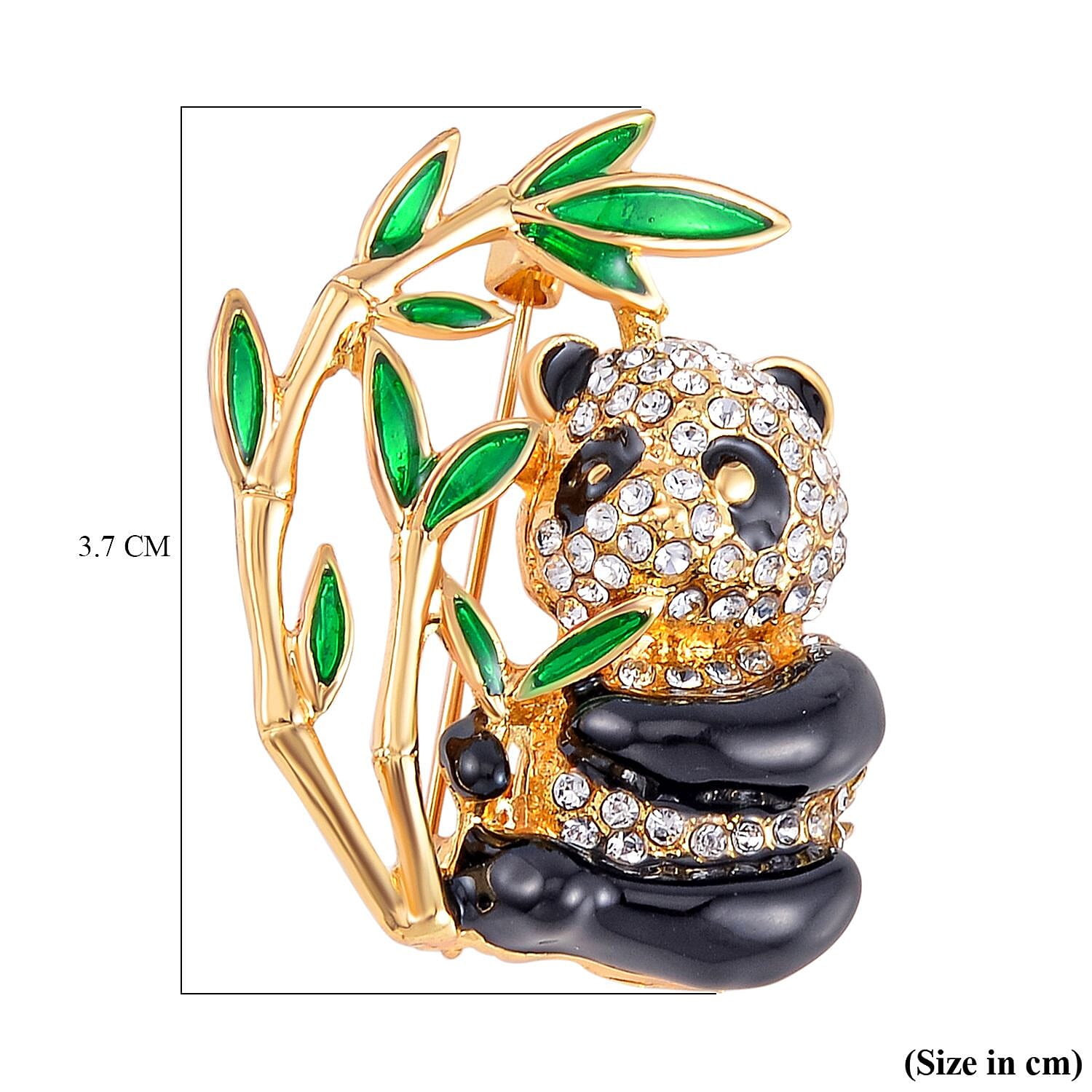 Panda White Crystal Brooch 0.01 ct 0.010 Ct. 7601544 4