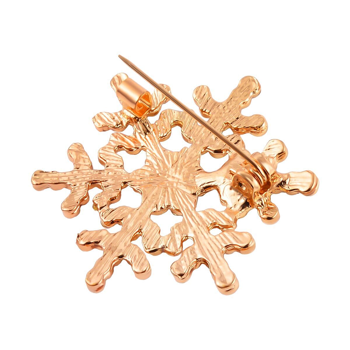 White Crystal Snowflake Brooch 7611323 3