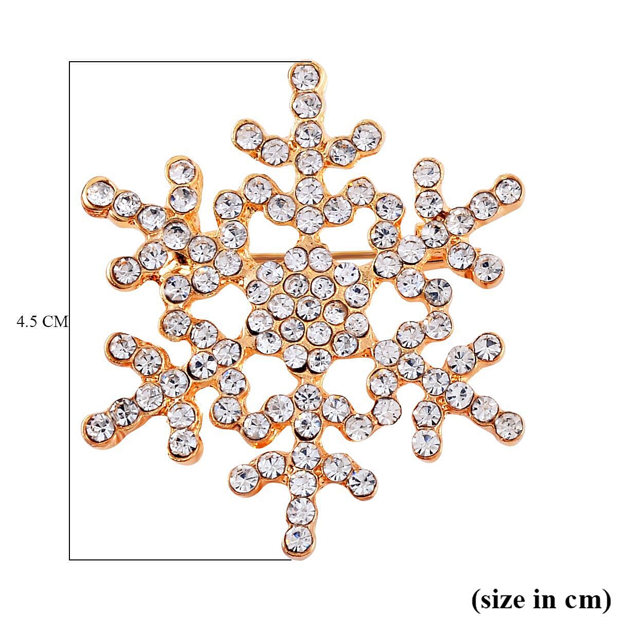 White Crystal Snowflake Brooch 7611323 4