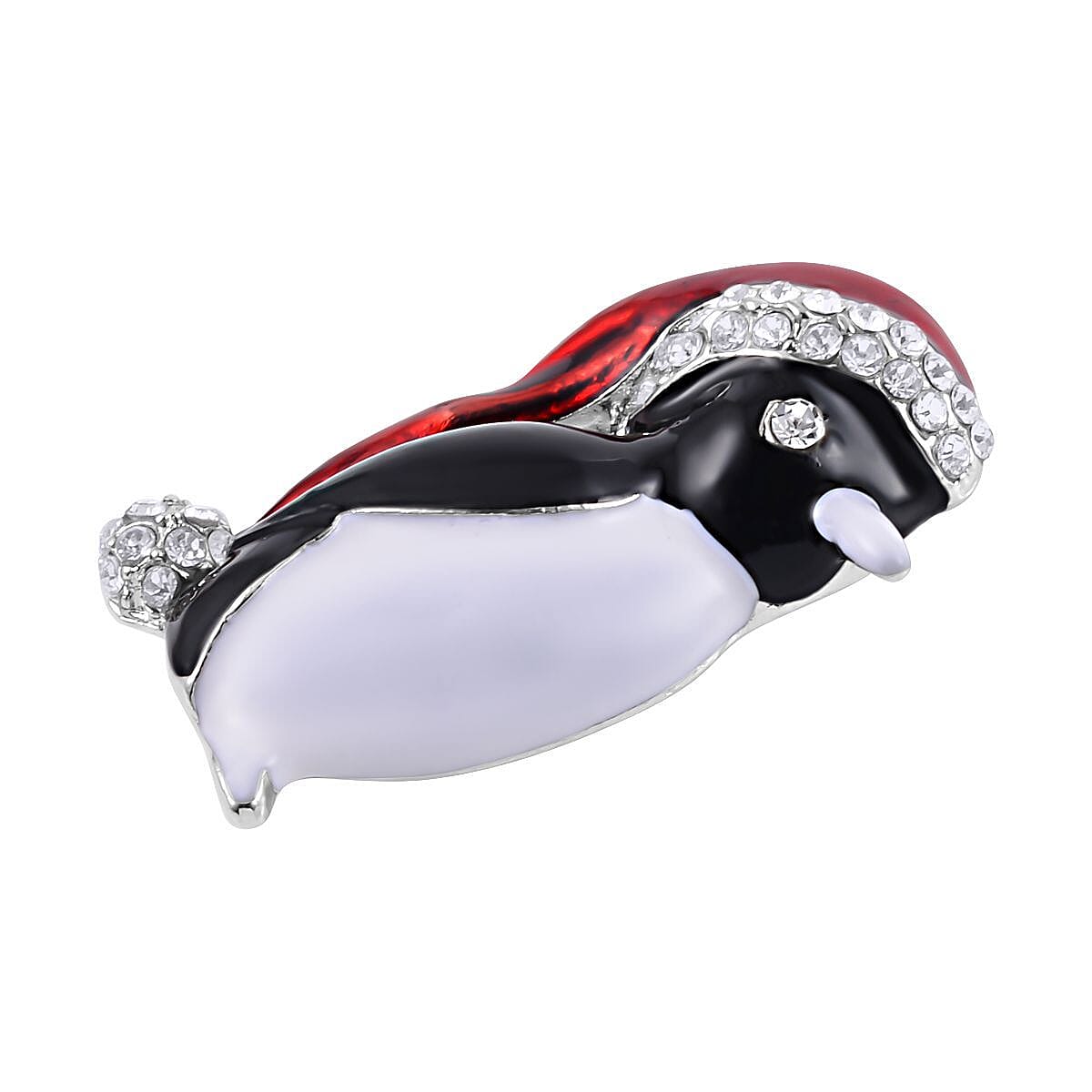 Multi Crystal Christmas Brooch - Penguin 7611529 2