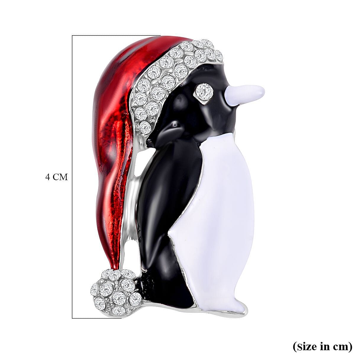 Multi Crystal Christmas Brooch - Penguin 7611529 4