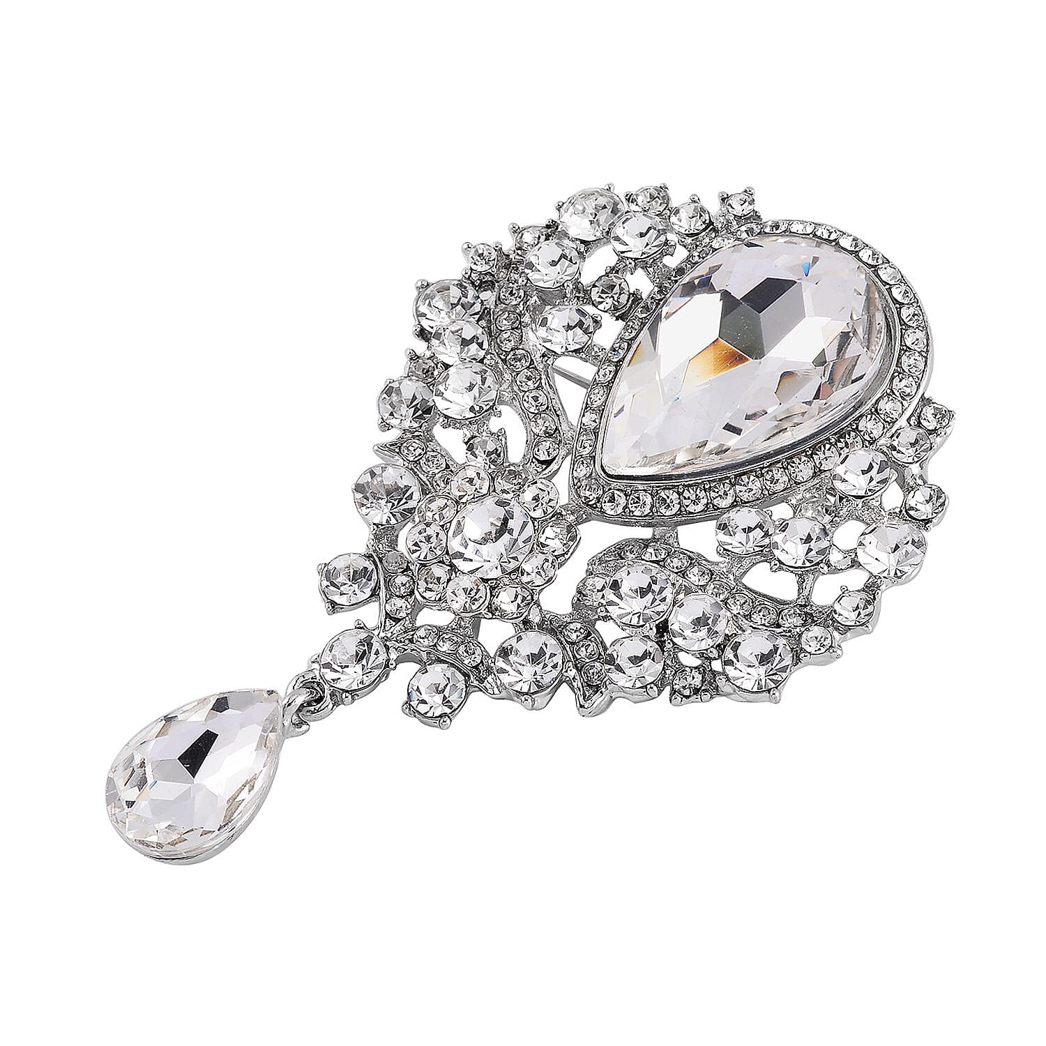 White Crystal Brooch 7640427 2