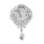 White Crystal  Brooch