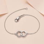 Simulated Diamond Chain Bracelet (Size - 7.5) in Platinum Overlay Sterling Silver