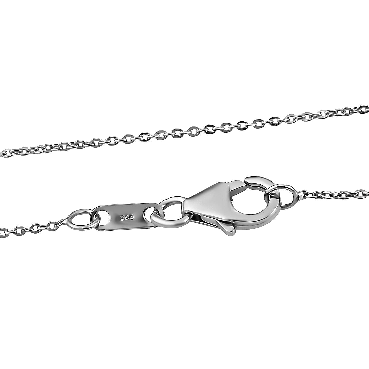 Simulated Diamond Chain Bracelet (Size - 7.5) in Platinum Overlay Sterling Silver 7575188 3