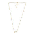 Cubic Zirconia Ribbon Necklace (Size - 20-2 inch Ext)