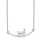 Platinum Overlay Sterling Silver Necklace (Size - 20)
