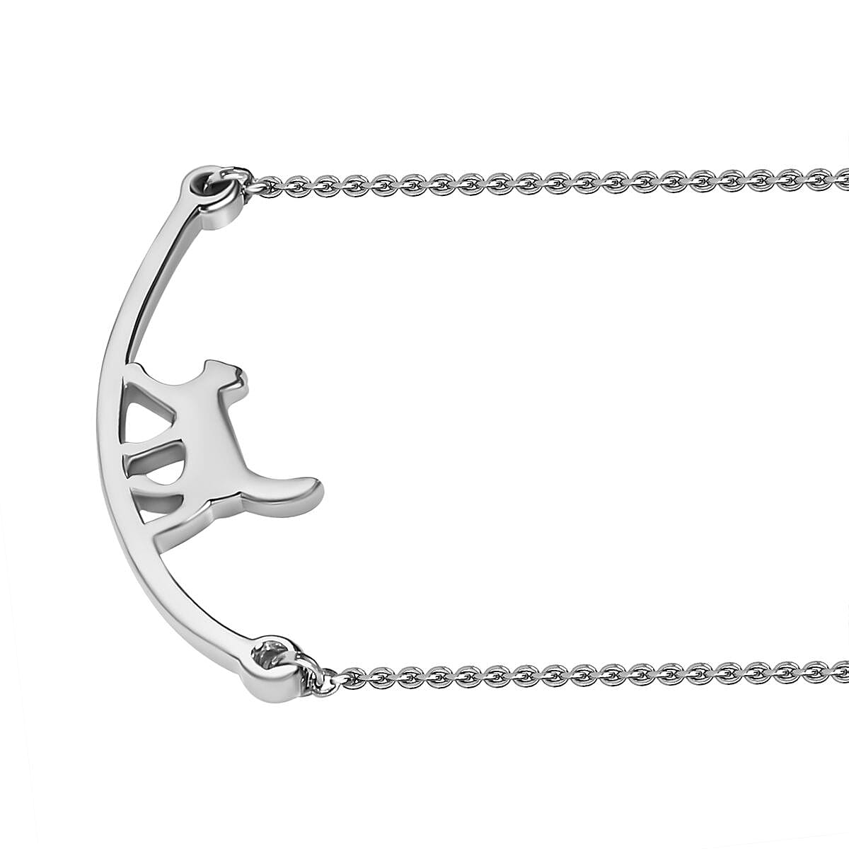 Platinum Overlay Sterling Silver Necklace (Size - 20) 7574921 3