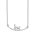 Platinum Overlay Sterling Silver Necklace (Size - 20)