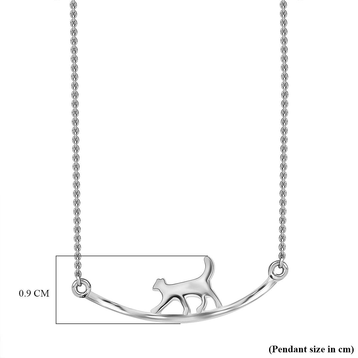 Platinum Overlay Sterling Silver Necklace (Size - 20) 7574921 6