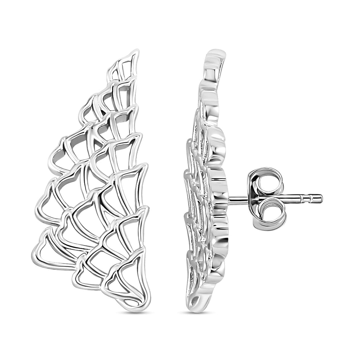 Lucy Q Rhodium Overlay Sterling Silver Earrings, Silver Wt. 5.40 Gms 7563682 0