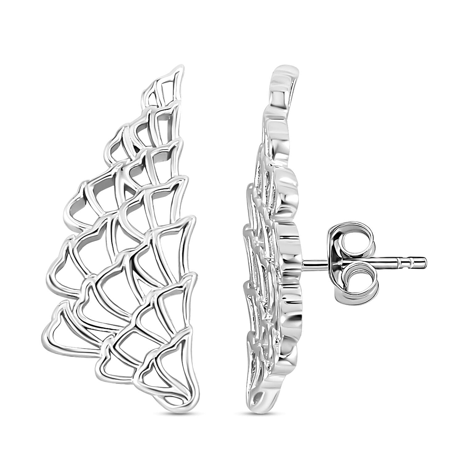 Lucy Q Rhodium Overlay Sterling Silver Earrings, Silver Wt. 5.40 Gms 7563682 0