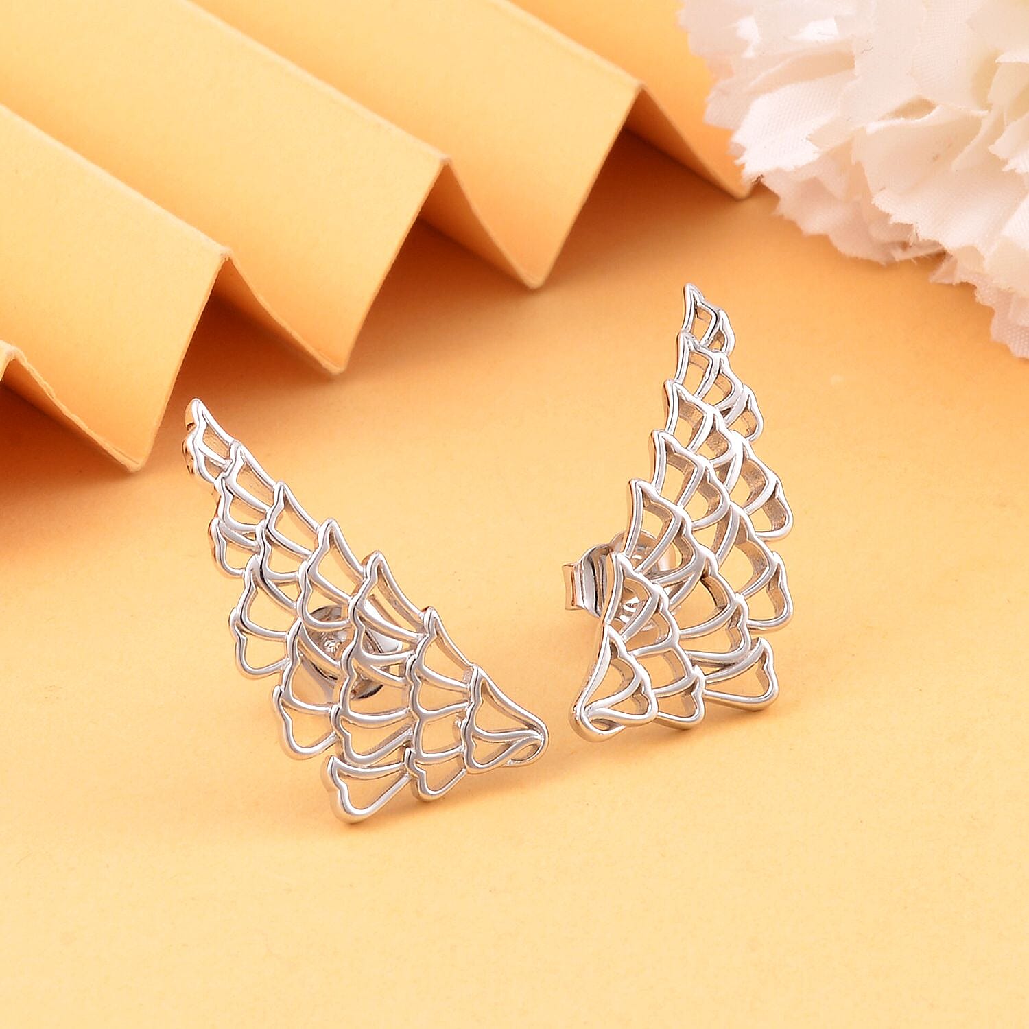 Lucy Q Rhodium Overlay Sterling Silver Earrings, Silver Wt. 5.40 Gms 7563682 2