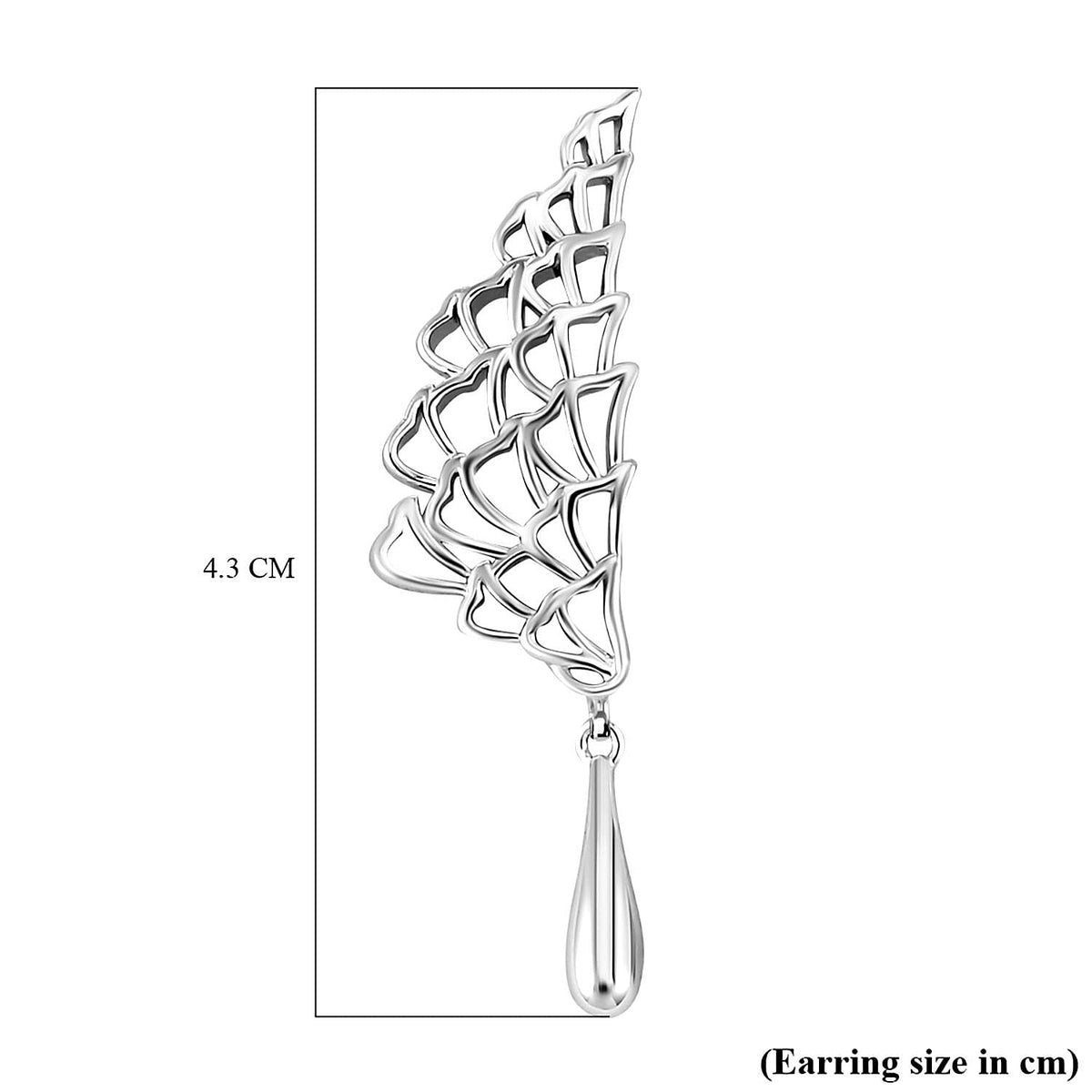Lucy Q Drip Collection Rhodium Overlay Sterling Silver Angel Wing Earrings, Silver Wt. 7.00 Gms 7563696 5