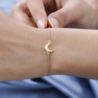 Vermeil YG Sterling Silver Chain Bracelet (Size - 7.5)