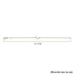 Vermeil YG Sterling Silver Chain Bracelet (Size - 7.5)