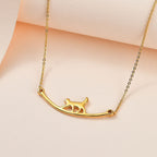 18K Vermeil YG Plated Sterling Silver Necklace (Size - 20)