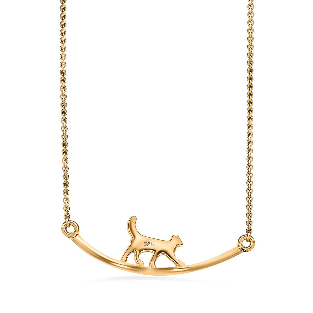 18K Vermeil YG Plated Sterling Silver Necklace (Size - 20) V32699360 5