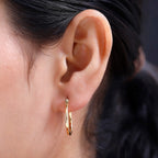 Vermeil YG Sterling Silver Full Hoop Earring