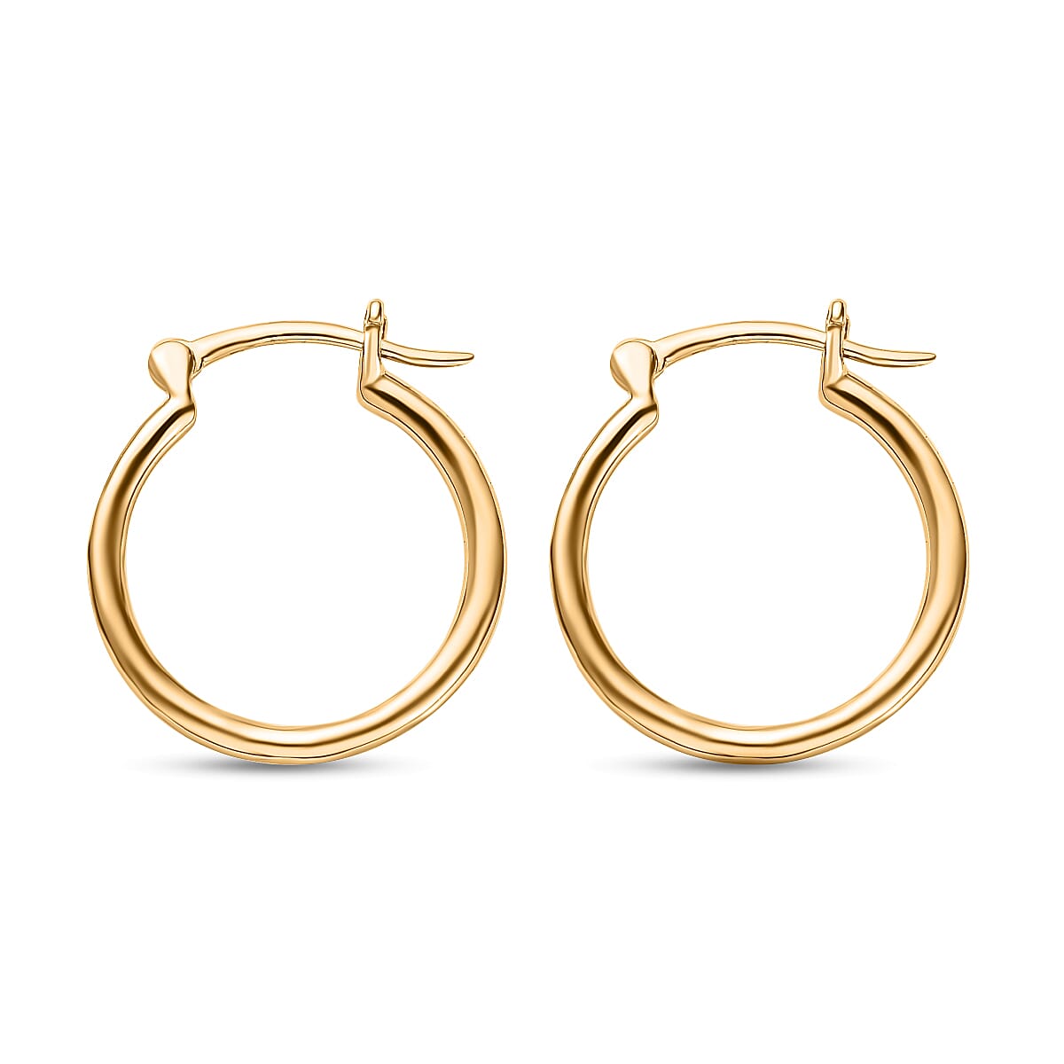 Waterproof Full Hoop Earring in 18K Vermeil Yellow Gold Plating Sterling Silver 7616835 3
